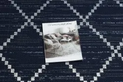 Alfombra de cuerda sisal COLOR 47268/309 Rombos Cuadrados azul