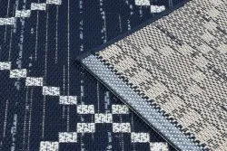 Alfombra de cuerda sisal COLOR 47268/309 Rombos Cuadrados azul