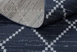 Alfombra de cuerda sisal COLOR 47268/309 Rombos Cuadrados azul