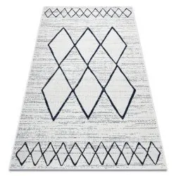 Alfombra de cuerda sisal COLOR 47272/396 Rombos Cuadrados blanco