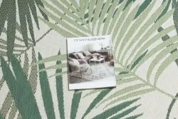 Alfombra de cuerda sisal COLOR 19433/062 Hojas verdes Selva