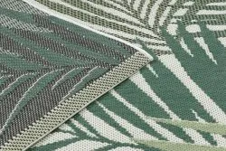 Alfombra de cuerda sisal COLOR 19433/062 Hojas verdes Selva