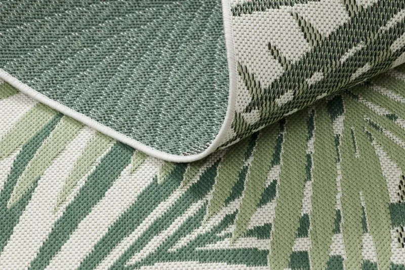 Alfombra de cuerda sisal COLOR 19433/062 Hojas verdes Selva