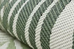 Alfombra de cuerda sisal COLOR 19433/062 Hojas verdes Selva