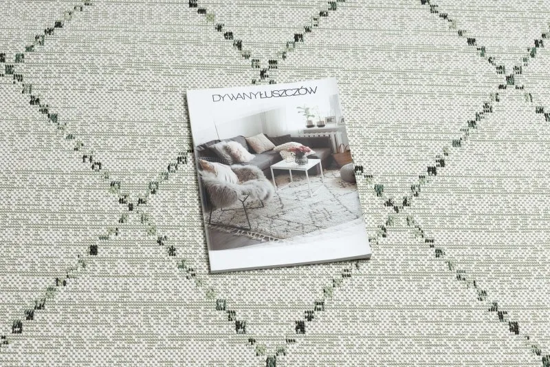 Alfombra de cuerda sisal COLOR 19436/062 Rombos Cuadrados beige