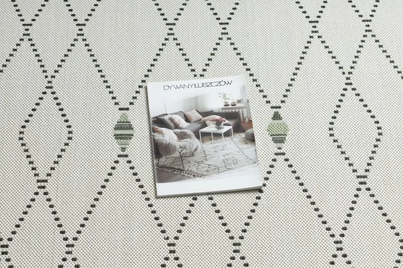 Alfombra de cuerda sisal COLOR 19443/062 Rombos crema