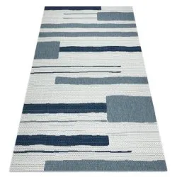 Alfombra COLOR 19676369 SISAL líneas beige / azul