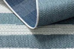 Alfombra COLOR 19676369 SISAL líneas beige / azul
