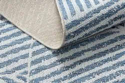Alfombra COLOR 47176360 SISAL líneas, triangulos, zigzag beige / azul