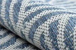 Alfombra COLOR 47176360 SISAL líneas, triangulos, zigzag beige / azul