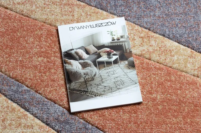 Alfombra FEEL 5673/17931 espina de pescado beige/terracota/violet