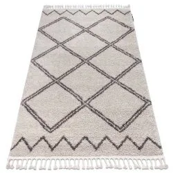 Alfombra BERBER ASILA B5970 crema/marrón Franjas Bereber Marroquí Shaggy