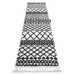 Alfombra, alfombra de pasillo BERBER SAFI blanco – para la cocina, entrada, pasillo
