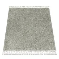 Alfombra BERBER cuadrado 9000 verde Franjas Bereber Marroquí Shaggy