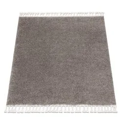 Alfombra BERBER cuadrado 9000 marrón Franjas Bereber Marroquí Shaggy