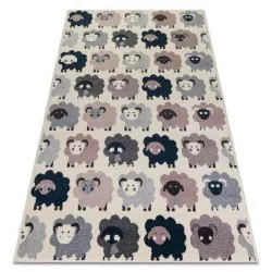 Alfombra HEOS 78468 Ovejas crema/rosa/azul/gris