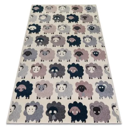 Alfombra HEOS 78468 Ovejas crema/rosa/azul/gris