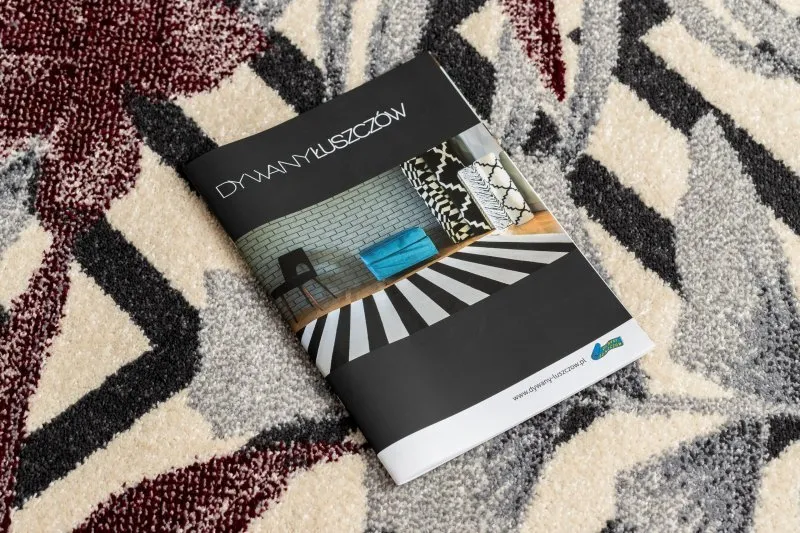 Dywan HEOS 78540 krem / bordo LIŚCIE DŻUNGLA