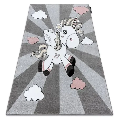 Alfombra PETIT UNICORN UNICORNIO gris