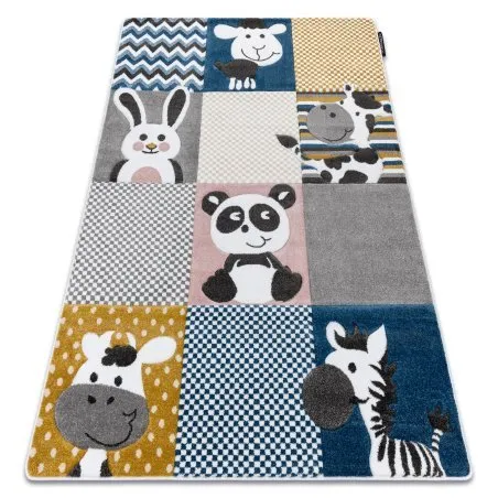 Alfombra PETIT ZOO Animales crema/gris