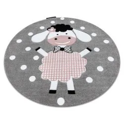 Alfombra PETIT DOLLY oveja círculo gris