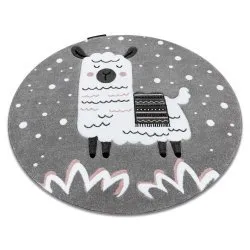 Alfombra PETIT LAMA círculo gris