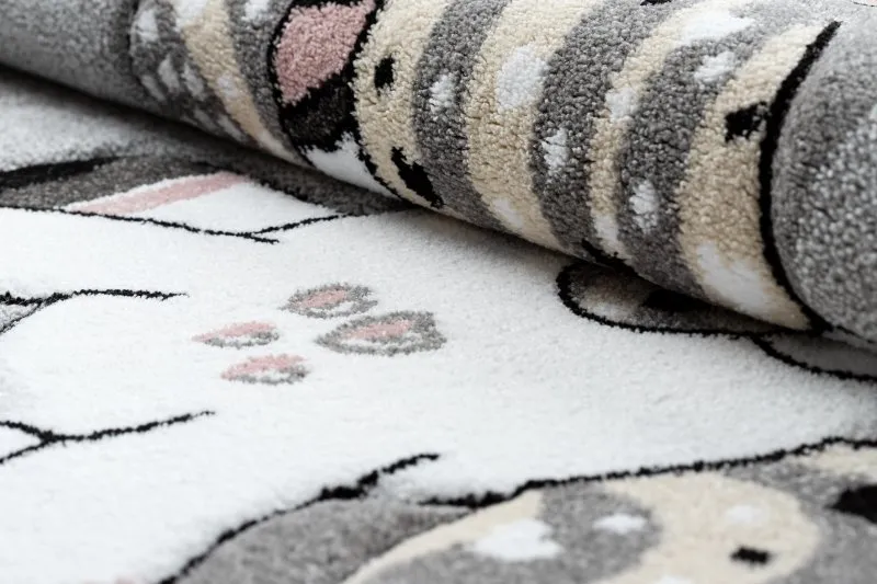 Alfombra PETIT UNICORN UNICORNIO círculo gris