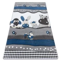Alfombra PETIT FARM GRANJA Los animales azul