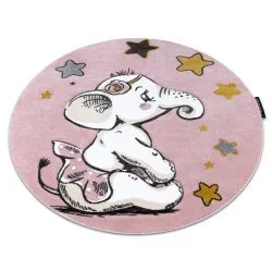 Alfombra PETIT ELEPHANT ELEFANTE ESTRELLA circulo rosado