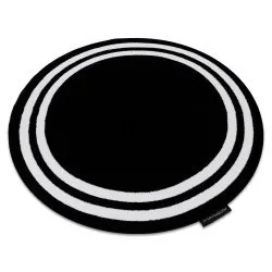 Alfombra HAMPTON cadre círculo negro