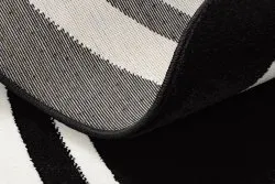 Dywan HAMPTON Border koło ramka czarny