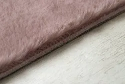 Alfombra BUNNY rosa Imitación de piel de conejo
