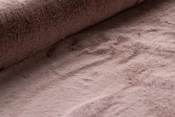 Alfombra BUNNY círculo rosa Imitación de piel de conejo