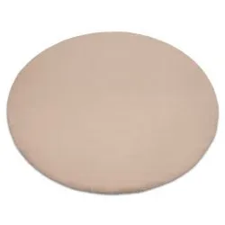 Alfombra BUNNY círculo beige Imitación de piel de conejo