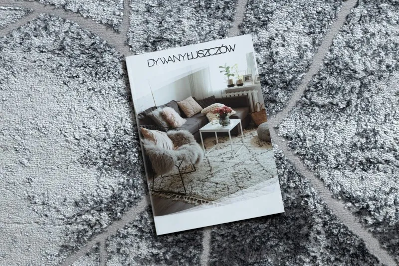 Dywan MEFE nowoczesny  2783 Marmur - Strukturalny, dwa poziomy runa szary