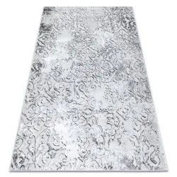 Alfombra MEFE moderna 8724 Ornamento vintage - Structural dos niveles de vellón gris