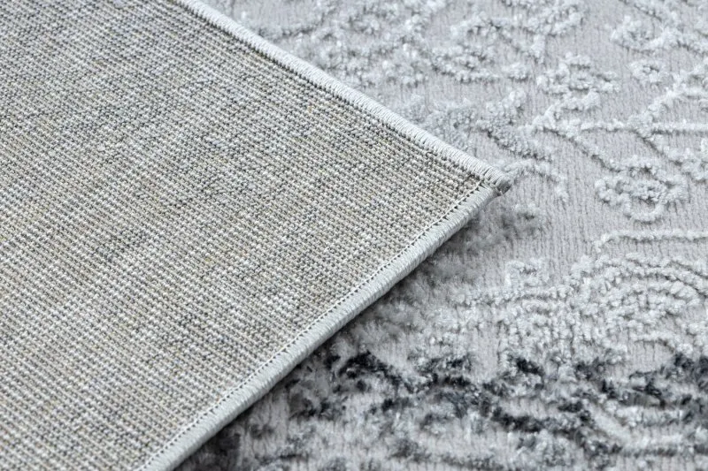 Alfombra MEFE moderna 8731 Vintage - Structural dos niveles de vellón gris