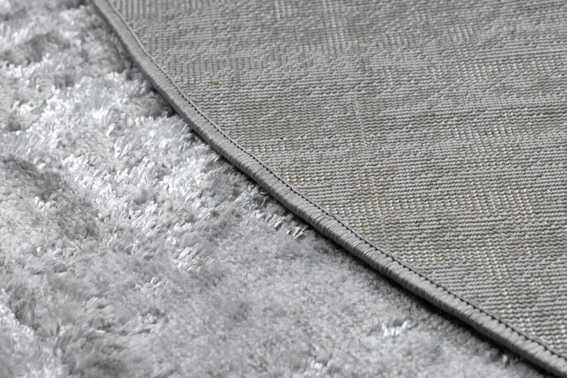 Alfombra MEFE moderna Circulo 8722 Líneas vintage - Structural dos niveles de vellón gris / blanco