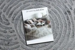 Dywan MEFE nowoczesny  Koło 8725 Koła odcisk palca - Strukturalny, dwa poziomy runa szary