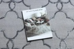 Dywan MEFE nowoczesny 8504 Koniczyna, kwiatki - Strukturalny, dwa poziomy runa ciemnoszary