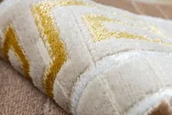 Dywan MEFE nowoczesny 9096 Ramka, grecki klucz - Strukturalny, dwa poziomy runa beż / brązowy