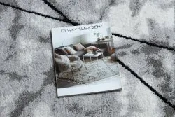 Dywan nowoczesny COZY Lina, geometryczny, marmur - Strukturalny, dwa poziomy runa szary