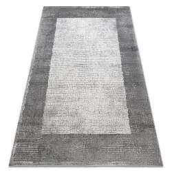 Alfombra NOBLE moderna 9730 65 Marco vintage - Structural dos niveles de vellón crema / gris