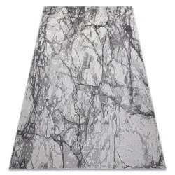 Alfombra NOBLE moderna 9962 65 Mármol, roca - Structural dos niveles de vellón crema / gris