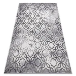 Alfombra NOBLE moderna 1532 45 vintage, espaldera marroquí - Structural dos niveles de vellón gris