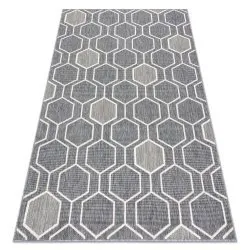Alfombra SPRING 20404332 Sisal hexagonal, bucle - gris