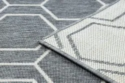 Alfombra SPRING 20404332 Sisal hexagonal, bucle - gris