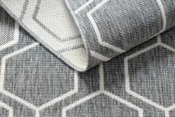 Alfombra SPRING 20404332 Sisal hexagonal, bucle - gris
