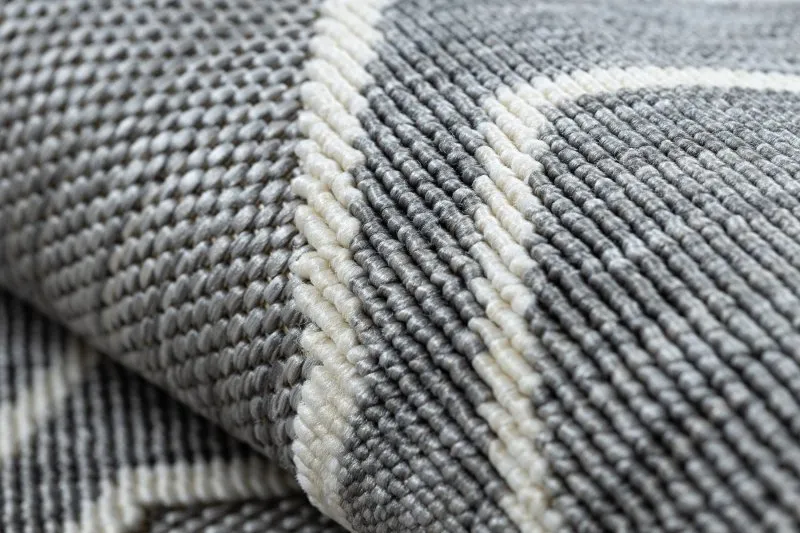 Alfombra SPRING 20404332 Sisal hexagonal, bucle - gris