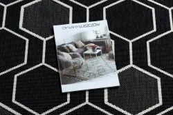 Alfombra SPRING 20404993 Sisal hexagonal, bucle - negro